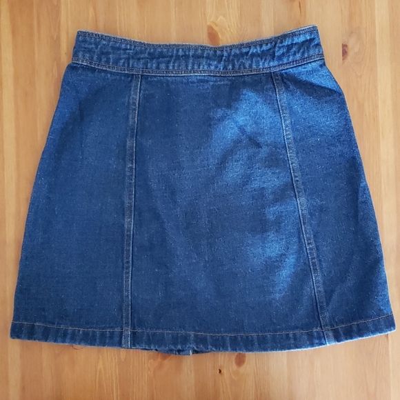 Blue Denim Button Down Skirt - Picture 2 of 2